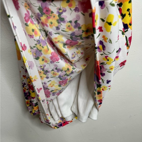 Jessica Simpson womens 6 midi floral vneck wrap belt elastic fabric dress spring - Picture 7 of 12